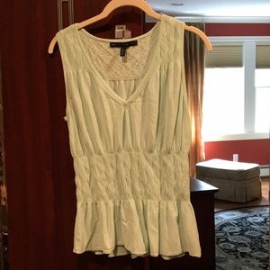 WHBL Mixed Stitch Peplum Top